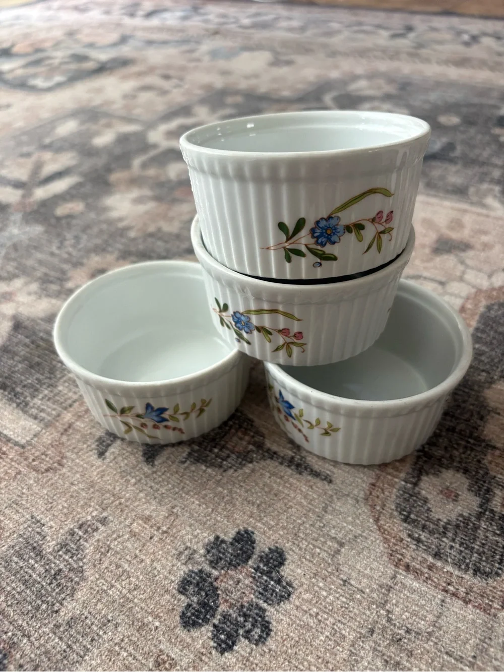 Cottage core floral porcelain ramekin set – BIA Cordon Bleu Frida collection